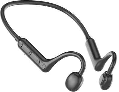Sangcca Auriculares Conduccion Osea Open Ear Auriculares Oseos Bluetooth 5.1 Inalambricos para Conducción en la Oficina Trabajando en casa, Running Ciclismo Fitness, Ajuste del Volumen, 10 Horas