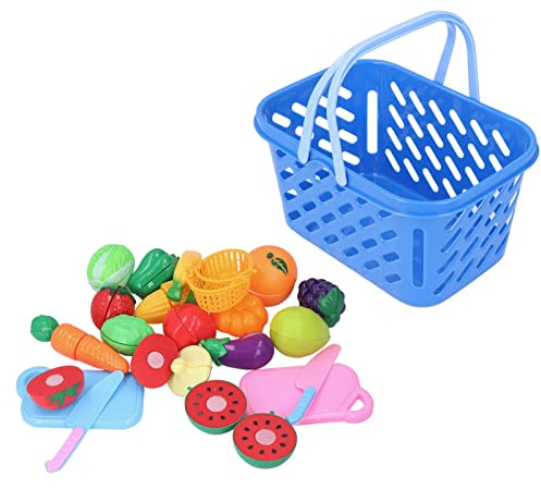 Kinderküchenspielzeug, Kunststoff, Simulation, pädagogisches Kinder-Lebensmittel- und Obstschneide-Spielset für und Mädchen, Rollenspiel, Lernspielzeug, sicheres Material,