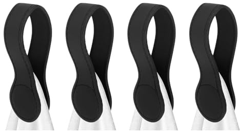 Accroche Torchon Magnétique en Cuir Porte Torchon Cuisine 4PCS | Pince Torchon avec Aimant Intégré Attache Torchon et Porte Serviette pour Four Lave Vaisselle Armoire Salle de Bain