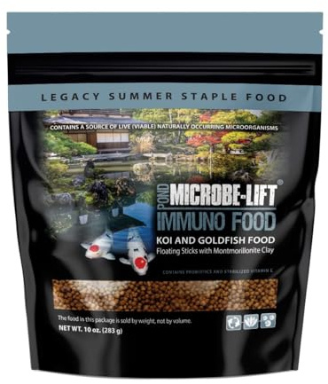 MICROBE-LIFT MLLISM Immuno Stimulant Fish Food Sticks for Ponds, Water Gardens, and Fountains, Safe for Live Goldfish and Koi, 10 Ounces