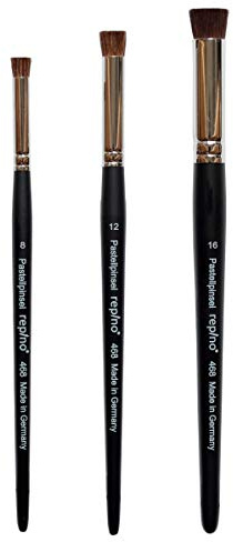 Repino Pastellpensel, set, konstnärspensel, penselset, rund – storlek 8, 12 och 16