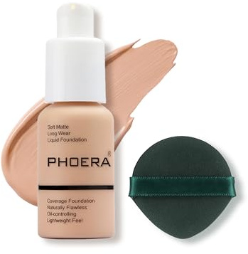 Face Foundation,Full Coverage Foundation for Older Women | Long Lasting,Waterproof,Flawless Soft Matte Oil Control Liquid Foundation,Great Choice For Gift