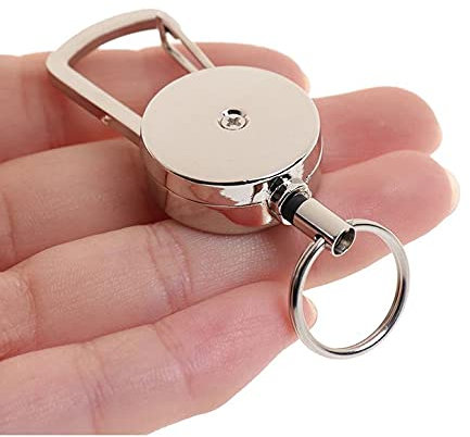 Zip Geocaching Stift GPS ausziehbar Ausweis ID Metall - silber NEU