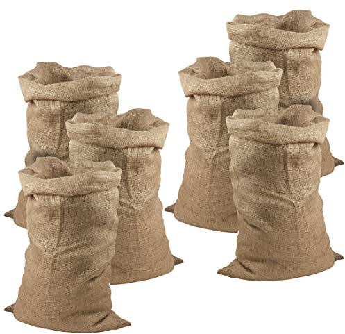 Meister Jutesäcke 105 x 60 cm - 6er Set - 50 kg Traglast - Ökologische Säcke aus Naturfaser - 100 % Jute - Strapazierfähig / Kartoffelsack / Frostschutz / Nikolaussack / Sackhüpfen / 9960020