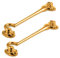 XFORT Crochet de cabine laiton 100mm, loquet de porte, crochet et loquet à œil, crochet de cabine, loquet de porte de jardin