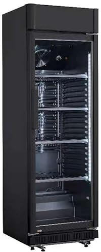 METRO Professional Réfrigérateur à Boissons/Frigo Vitré GSC2360CB, 62 x 64.6 x 193.5 cm, 347 L, Froid Ventilé, 180 W, avec Serrure, Noir