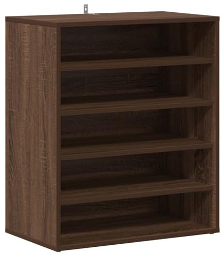 vidaXL Meuble à Chaussures Porte-Chaussures Etagère à Chaussures Armoire de Rangement Entrée Couloir Chêne Marron 60x35x70 cm Bois d'Ingénierie
