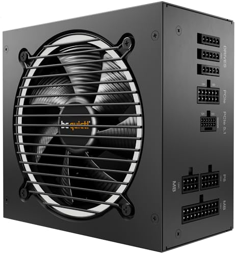 be quiet! Pure Power 12 M 550 W Bloc d’Alimentation, Certification 80 Plus® Gold, Alimentation ATX 3.1 entièrement Compatible avec Les Cartes Graphiques PCIe 5.1, 2 Solides Rails 12 V