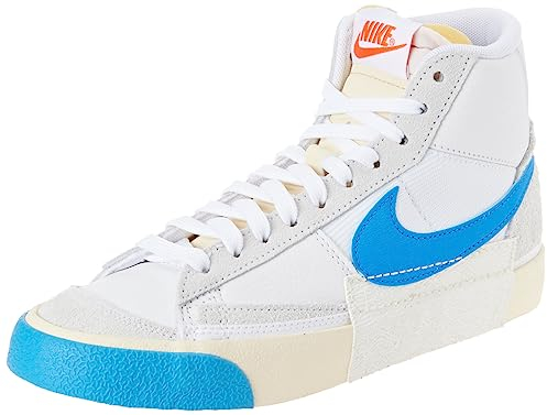 Nike Herren Blazer Mid Pro Club Sneaker, Weiß/Foto Blue-White-Strach, 39 EU