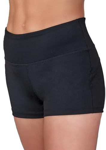 Silky Dance Short de danse pour femmes et filles, short résistant aux squats, short de sport, de course, de gym, de yoga, short taille haute pour entraînement et cyclisme, Noir , M