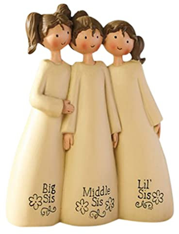 XUEYEGONGJI Engel Schwestern Figur Schutzengel Engel Figur Ornament Mütter Tag Geschenk für Mutter Geburtstag Home Decor 3 Mädchen