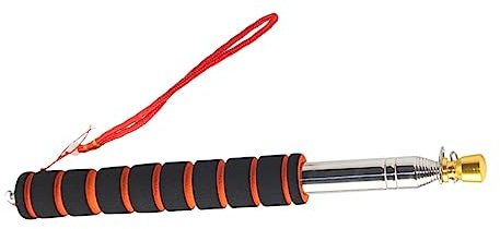 Abaodam Mètres de Hampe Acier Inoxydable Éponge pour Guidage Extérieur pour École Voyages Parades Événements Noir Orange