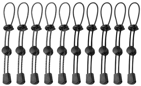 TRKETK 10 Pezzi Corda Elastica Zaino Corda Fibbia Corde Elastica Regolabile per Zaino con Fissaggio Pratico Plastica Cordino Accessori per Zaini Per Campeggio Escursionismo All'aperto