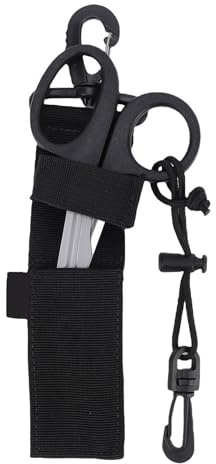 Bnineteenteam Couteau de Plongée, Ciseaux en Acier Inoxydable avec Revêtement Ti, Conception Incurvée Antirouille, Idéal pour Couper Les Algues et Les Filets de Pêche, pour Les Plongeurs et Les