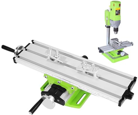 Mini Milling Machine Worktable - 31x9x7.8cm Compound Drilling Slide Workbench, High Precision Multifunctional Milling Machine for Drilling Machines | Workshop Garage DIY Metalworking
