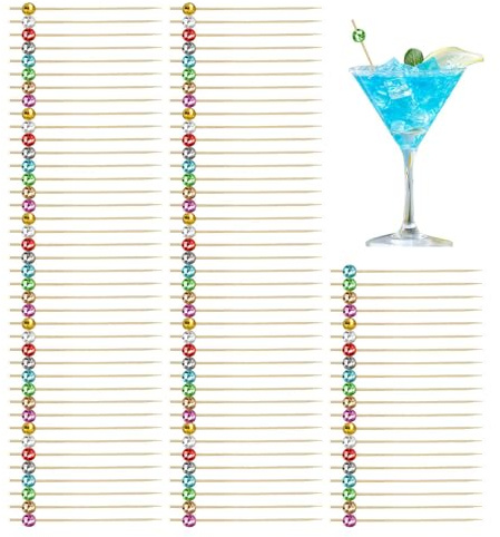 Stuzzicadenti a Palla Disco,100 Pezzi Spiedini per Frutta,Decorazioni per Bevande con Palla Disco - Articoli per feste natalizie: cibo, torte, barbecue, salumi, uso interno/esterno