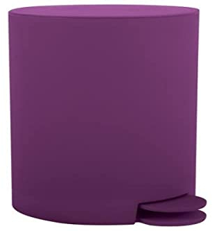 MSV, Poubelle à cosmétiques Modèle Osaki, 3 litres, Couvercle, Poubelle à Pédale pour Toilettes Salles de Bain, Compact, Petit Espace, avec Récipient intérieur Amovible, Violet