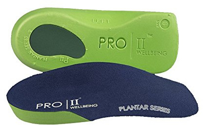 PRO 11 WELLBEING 3/4 Length Slim Fit Orthotic Heel Cup Insoles Plantar Fasciitis Metatarsalga Treatment (9/10.5 UK L)