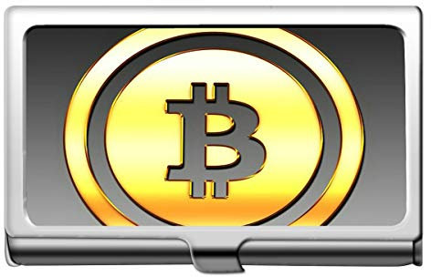 Professionelle Visitenkartenetui Edelstahl, Dollar Bitcoin Business Kreditkartenetui