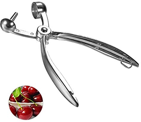 Snocciolatore per ciliegie in acciaio inox Snocciolatore per ciliegie Strumento per rimuovere noccioli di ciliegie Snocciolatore per olive Utensili da cucina per la rimozione rapida dei noccioli
