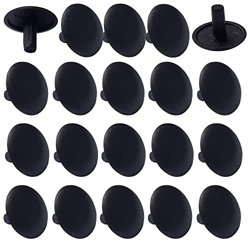 20x Abdeckkappen für schrauben schraubenkappen 3 x 12 x 6 mm kunststoff möbel abdeckung PZ, schwarz