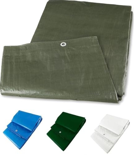 MUGAR- Toldos/Lonas de Polietileno para protección de vehículos y Muebles de jardín, colocación de Piscinas, sombreo y Agricultura. 90g o 120g/m2.(2x3m, Verde 120g/m2)