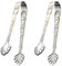 Kichvoe Lot de 2 pinces de service alimentaires - Pince à salade - Pince à sucre en dés - Pince à glace - Pinces en forme de coquillages - Pour servir des plats de bar, des sucriers de la Frise