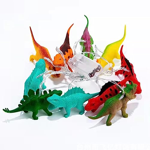 Xrten Guirlande Lmineuse à 10 LED, Guirlande Lumineuse en Forme de Dinosaure, à Piles pour Décoration Intérieure Extérieure Chambre d'Enfant
