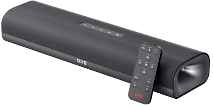 OXS Thunder Lite Gaming Soundbar per PC, Altoparlante TV con Audio Virtual Surround, Tubo Bassi, Design Compatto, Compatibile HDMI/AUX/Optical, Connessione Wireless Bluetooth 5.0, Montabile a Parete