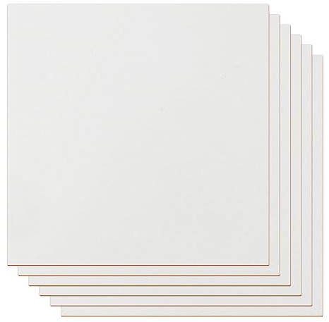 ATOMSTACK Tablero de madera contrachapada blanca, 6 unidades, placas de madera sin terminar, 30 cm x 30 cm, tablero de fibra de densidad ideal para grabado láser, corte CNC, manualidades láser y