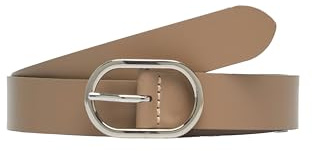 s.Oliver Hochwertiger Ledergürtel mit ovaler Schließe und Logo-Detail