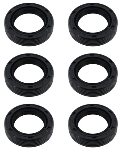 VGOL Joint d'étanchéité d'arbre à Double Lèvre en NBR 6 Pièces 20 X 30 X 7 Mm avec Ressort Caoutchouc Nitrile Butadiène