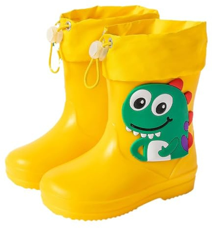 Stivali da Pioggia Classici per Bambini Scarpe da Acqua per Bambini in Gomma PVC Stivali da Pioggia Impermeabili Stivali Antipioggia Bambina Stivali da Pioggia Bambino