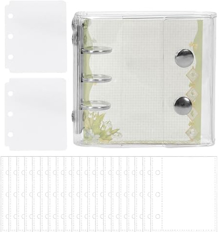 Transparent papperspärm - fotoalbum - kortsamlingsbok, för kvitton, studentkort, lärare, kontor, yrkesverksamma, skoladministration