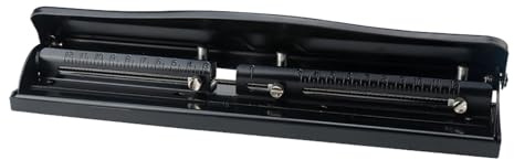 YDuupxe Perforateur à 3 Trous, Perforateur Réglable en Métal avec Boîte à Déchets, Diamètre 7 Mm, Parfait pour le Papier et les Documents A4