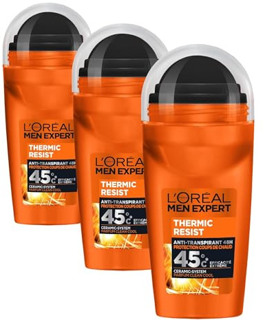L'Oréal Men Expert - Thermic Resist Déodorant Bille pour Homme - 50 ml (Lot de 3)