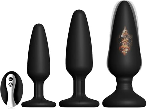 3 Pièces Plug Anal Sex Toys pour Couple Ensemble Plugs Anals Vibromasseur avec 10 Modes de Vibration Sextoyse Plug Femme Débutante Plug Homme pour Anus Sextoy Homme Dildo Anal Jouet Sexualité Couple