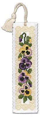 Victorian Pansies Bookmark - Cross Stitch Kit
