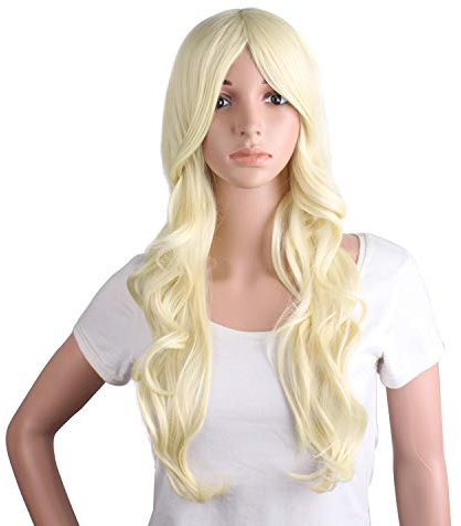 MapofBeauty 60cm/ 24 Pollice Lungo Ricci Donna Ricci Parrucche (Leggero Biondo)