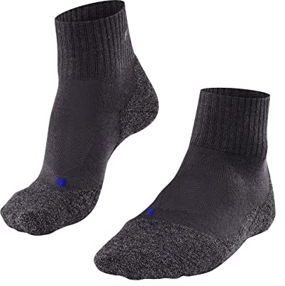FALKE hombre TK2 Cool Short calcetines para senderismo amortiguación media antiampollas efecto refrescante vegano de corte bajo secado rápido transpirable lyocell hilo funcional 1 par