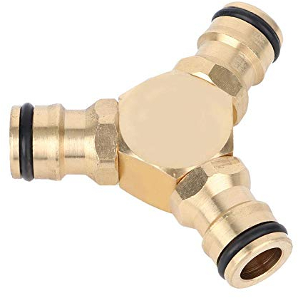 Duokon Raccord Rapide en Laiton T connecteur de Tuyau Adaptateur de Tuyau d'eau Trois Voies Adaptateur de Tuyau de Tuyau filet la Maison Adaptateurs de Jardin