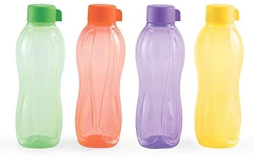 Tupperware Lot de 4 bouteilles d'eau en plastique Aqua-Safe 1 litre chacune