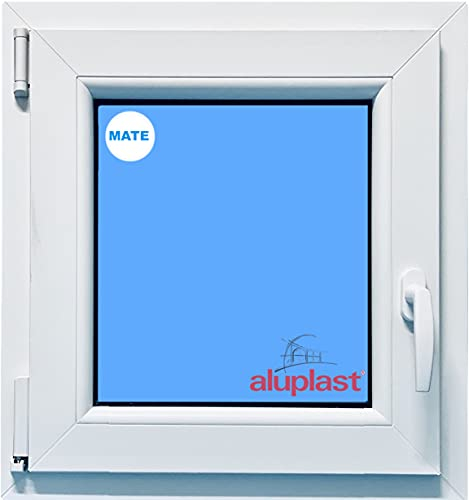 (V27M) Ventana PVC 600x700 Blanca Oscilobatiente Izquierda Vidrio Mate