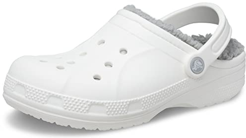 Crocs Unisexe Adulte Ralen Lined Clog Sabots, White/Light Grey, 43/44 EU