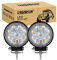 RIGIDON 2 Pcs Auto Rund Scheinwerfer, 4 Zoll 10cm 27W LED Flutstrahler, Offroad Beleuchtung für Auto SUV ATV, Traktor, LKW, 4x4 6000K Nebelscheinwerfer, Arbeitslicht Arbeitsscheinwerfer