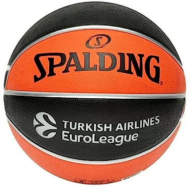 Spalding United Sports Unisex – Erwachsene Euroleague Varsity TF-150 Sz7 Ball, Black/Orange, 7