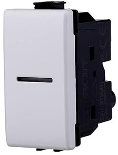 Pulsante Assiale 1P 16A, Compatibile Con Bticino Matix, Da 1 Posto Modulo