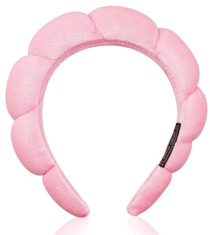 DRESHOW Bandeau Éponge pour le Lavage du Visage et Maquillage, Tissu Nuageux pour le Soin de la Peau