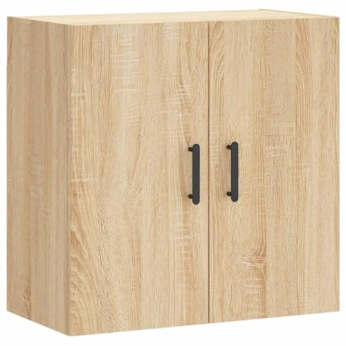 Tidyard Mobile,Armadietto,Pensile,da Parete,a Muro,Moderno,in Multistrato,Rovere Sonoma,con 2 Ante,2 Ripiani,Modello E,60x31x60 cm,Armadietto a Muro,Armadietto Sospeso,Armadio da Bagno,da Cucina
