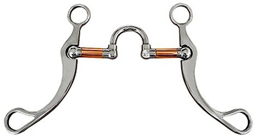 Lckiioy Edelstahl-Trensengebiss, Western-Trensengebisse, Pferdetrainingsausrüstung für Gebisstrainingsgebiss mit Kupferanschluss